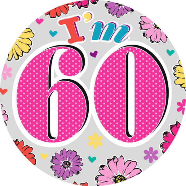Expression Factory Dam/Dam I´m 60 Giant Badge One Size Pi Pink One Size
