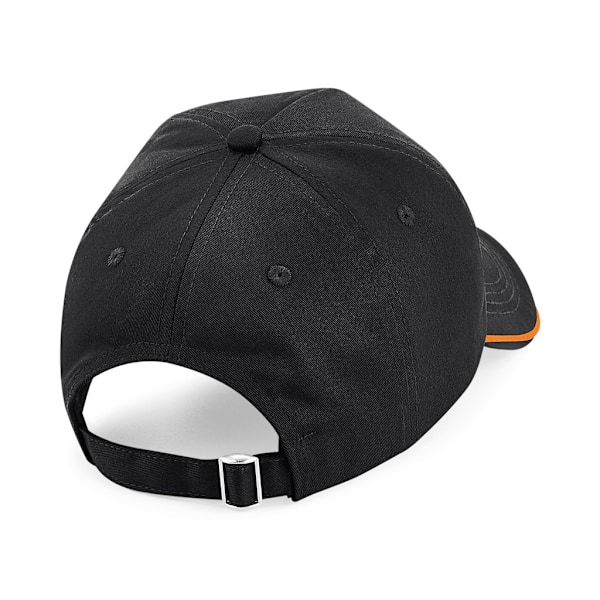 Beechfield Authentic Piped 5 Panel Cap One Size Svart/Orange Black/Orange One Size
