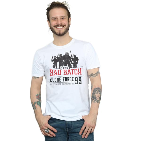 Star Wars Herr The Bad Batch Clone Force 99 T-shirt M Vit White M