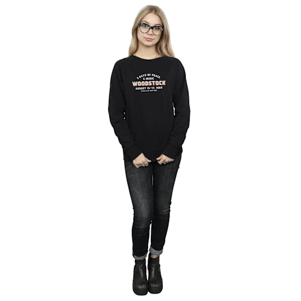 Woodstock Womens/Ladies Varsity 1969 Sweatshirt M Svart Black M