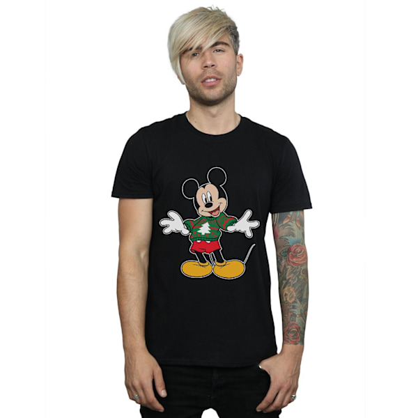 Disney Herr Mickey Mouse Jultröja Stroke T-shirt M Svart Black M