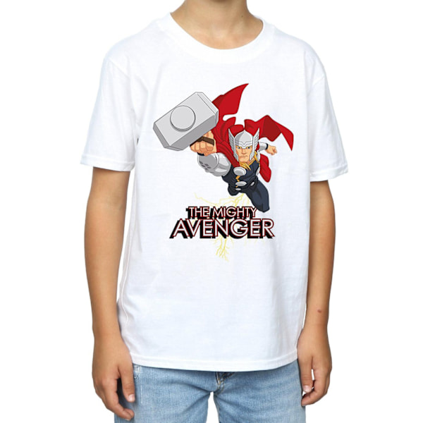 Marvel Boys Thor The Mighty Avenger T-Shirt 7-8 år Vit White 7-8 Years