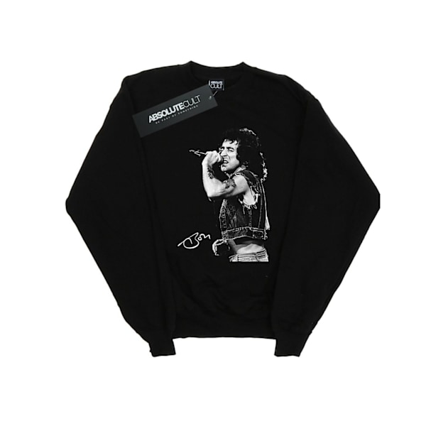 Bon Scott Tjej Signerad Foto Sweatshirt 12-13 År Svart Black 12-13 Years