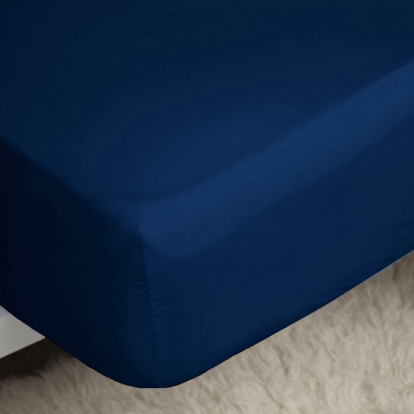 Belledorm Easycare Percale Dra-på-lakan Kingsize Marinblå Navy Kingsize