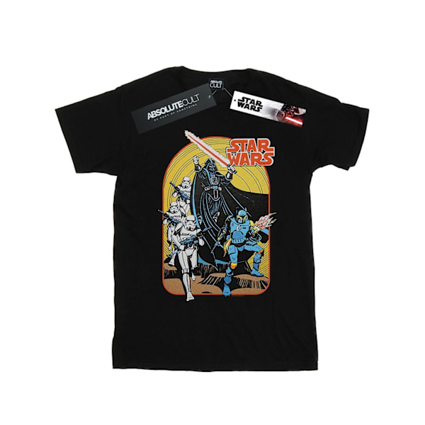 Star Wars Pojkar Vintage Serietidningsscen T-Shirt 9-11 År Svart Black 9-11 Years