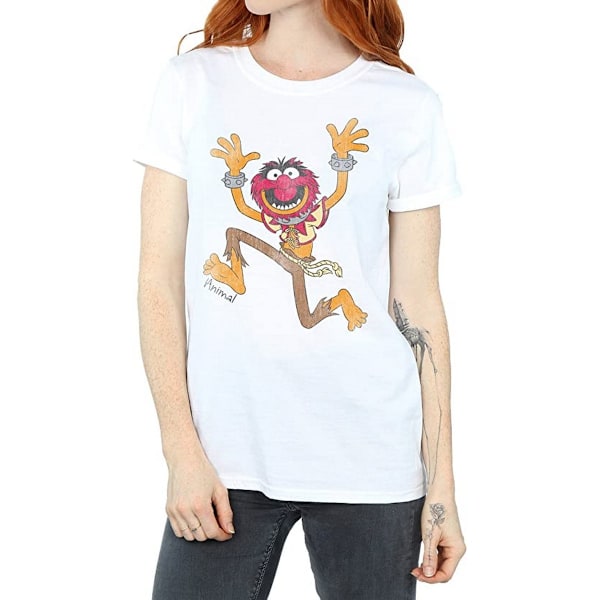 The Muppets Dam/Damer Classic Animal Bomull Boyfriend T-Shi White 3XL