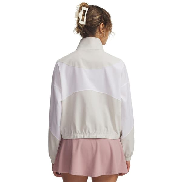 Under Armour Rival Woven lättviktsjacka med avslappnad passform för dam White 10 UK