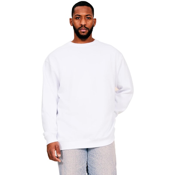 Casual Classics Herr Ringspun Bomull Hög Överdimensionerad Sweatshirt White L