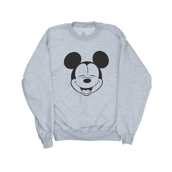 Disney Dam/Kvinnor Musse Pigg Stängda Ögon Sweatshirt L Spor Sports Grey L