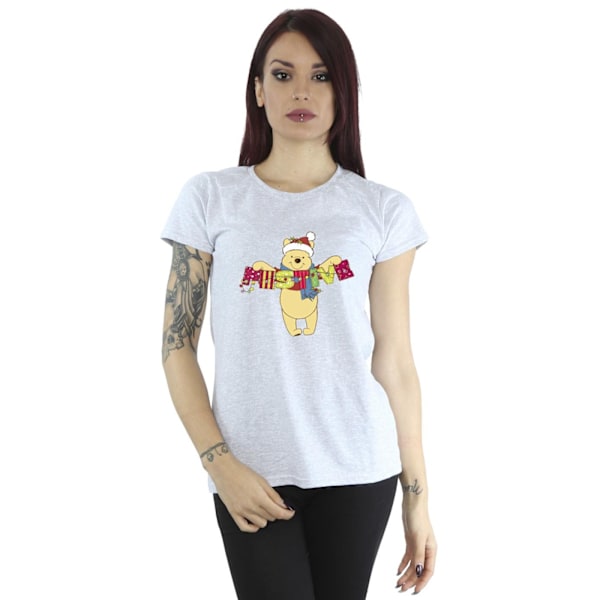 Disney Dam/Dam Winnie The Pooh Festlig Bomull T-shirt S S Sports Grey S