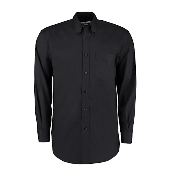 Kustom Kit Oxford Classic Långärmad Skjorta Herr 15in Svart Black 15in