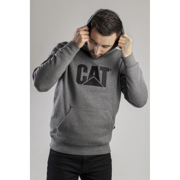 Caterpillar varumärke CW10646 Huvtröja / Sweatshi för män Heather Grey Large