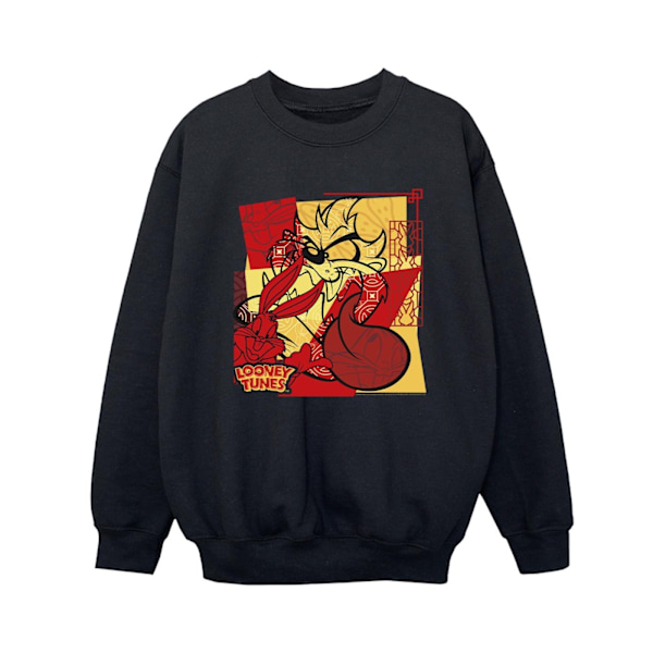 Looney Tunes Pojkar Taz Bugs Kanin Nyår Sweatshirt 5-6 År Black 5-6 Years