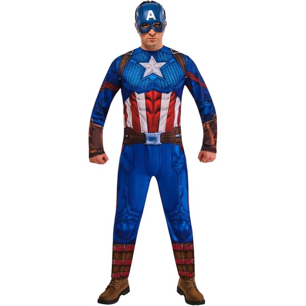 Captain America Herrdräkt Set M Blå/Röd Blue/Red M