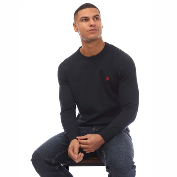Timberland Williams River Kennebec Bomulls Sweatshirt för män S Nav Navy S