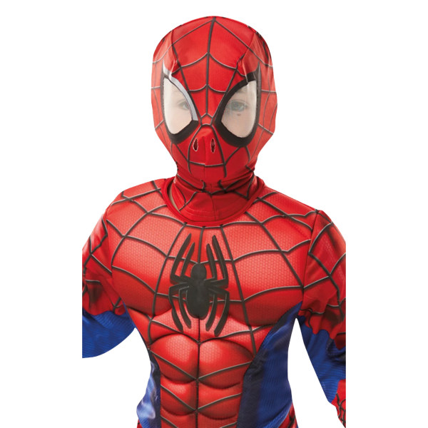Spider-Man Boys Deluxe Muscles Costume S Röd/Blå Red/Blue S