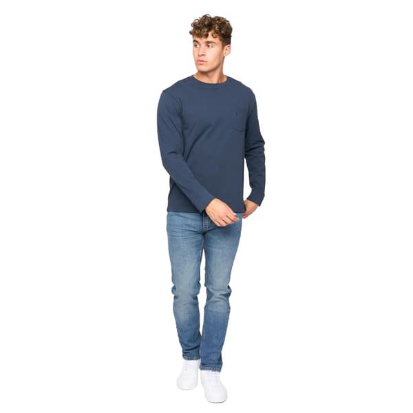Bewley & Ritch Apsley Långärmad T-shirt för män S Marinblå Navy S