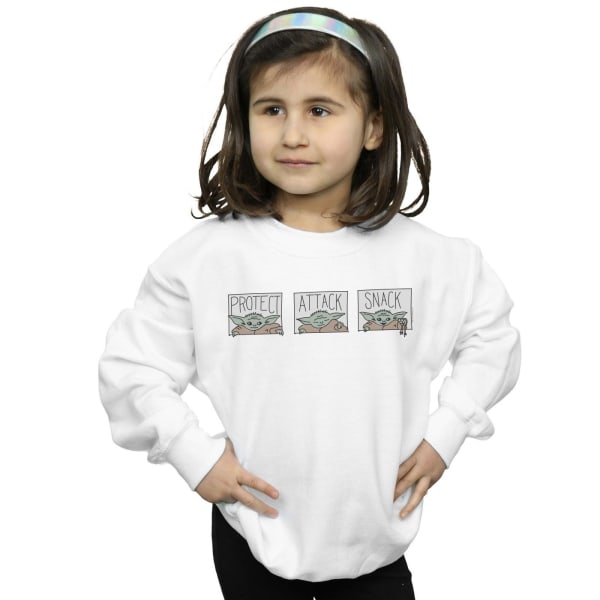 Star Wars Girls The Mandalorian The Child Kakel tröja 3-4 White 3-4 Years