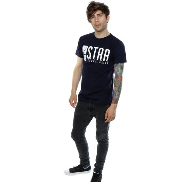 DC Comics Herr The Flash STAR Labs T-shirt XXL Mörkblå Deep Navy XXL