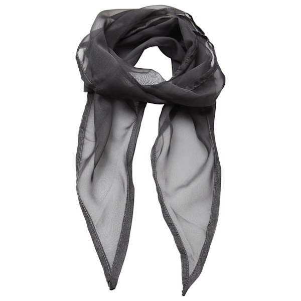 Premier Unisex Vuxen Färger Chiffon Scarf En Storlek Mörkgrå Dark Grey One Size