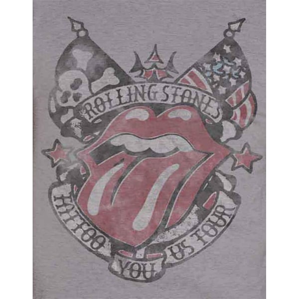 The Rolling Stones Unisex Adult Tattoo You US Tour T-Shirt XXL Grey XXL