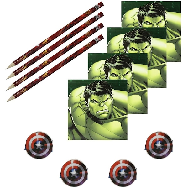 Avengers Assemble Stationery Set (12-pack) En Storlek Flerfärgad Multicoloured One Size