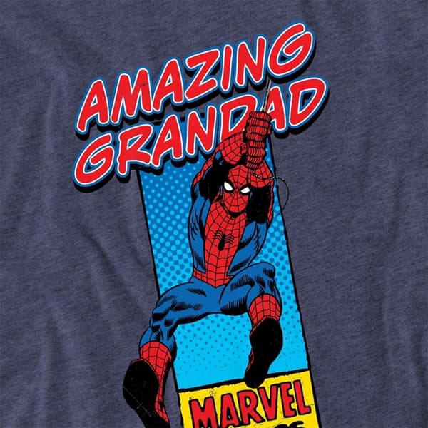 Marvel Comics Herr Fantastiska Farfar Spider-Man Hörnlåda Heathe Heather Navy M