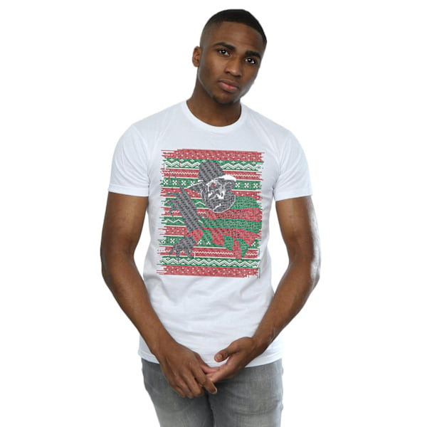 A Nightmare On Elm Street Herr Jul Fair Isle T-Shirt XL W White XL