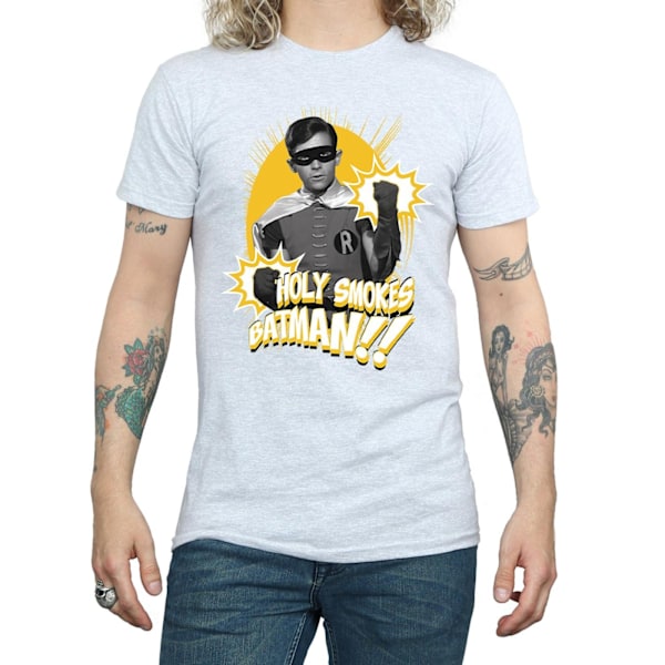 DC Comics herr Batman TV-serie Robin Holy Smokes T-shirt 3XL S Sports Grey 3XL