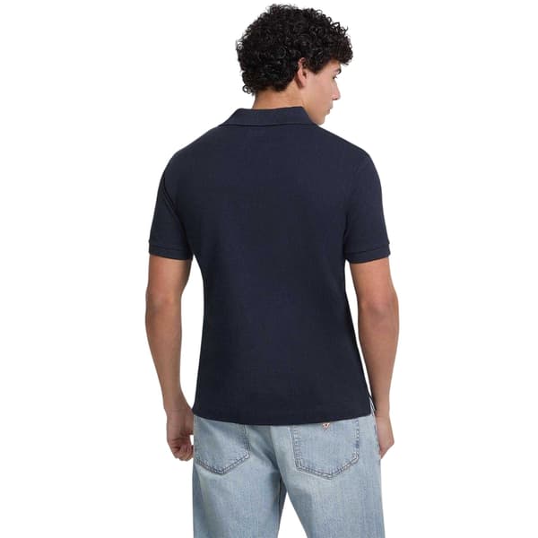 Guess Herr Broderad Logotyp Kortärmad Pikétröja M Ocean Blå Ocean Blue M