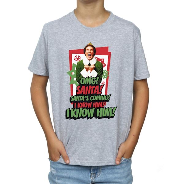 Elf Boys OMG Santa T-shirt 5-6 år Sports Grey Sports Grey 5-6 Years