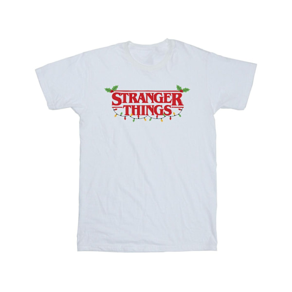 Netflix Stranger Things Julbelysning T-shirt 3XL Vit White 3XL
