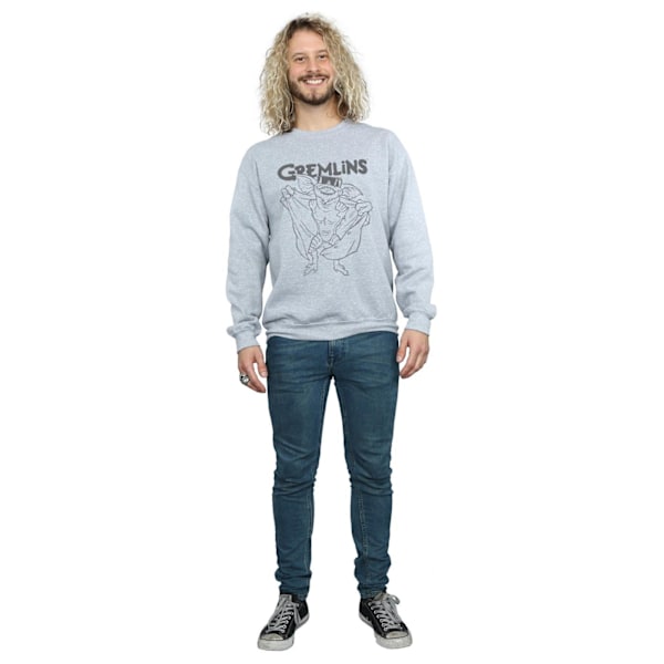 Gremlins Herr Spike´s Glasögon Sweatshirt XXL Sports Grey Sports Grey XXL