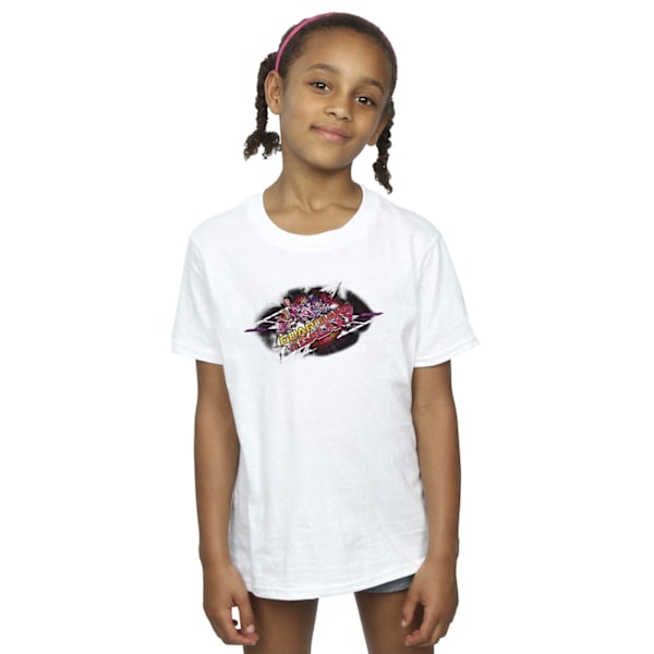 Marvel Girls Guardians Of The Galaxy Grupp Pos Bomull T-shirt White 7-8 Years