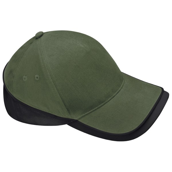 Beechfield Unisex Teamwear Competition Cap Baseball / Headwear Olive Green/Black One Size