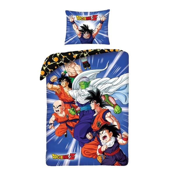 Dragon Ball Z Saiyan Vändbart Påslakanset Enkel Multicol Multicoloured Single