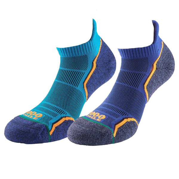1000 Mile Mens Liner Socks (2-pack) 6 UK-8 UK Blå Blue 6 UK-8 UK
