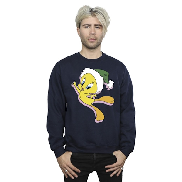 Looney Tunes Tweety Julmössa Sweatshirt 5XL Marinblå Navy Blue 5XL