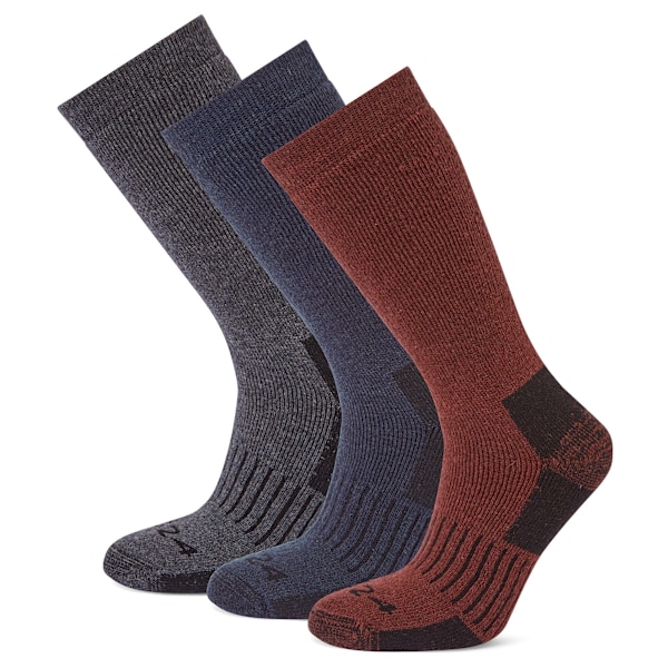 TOG24 Herr Villach Trekkingstrumpor (3-pack) 6 UK-8 UK Mörk Grå Dark Grey Marl/Port/Dark Indigo 6 UK-8 UK