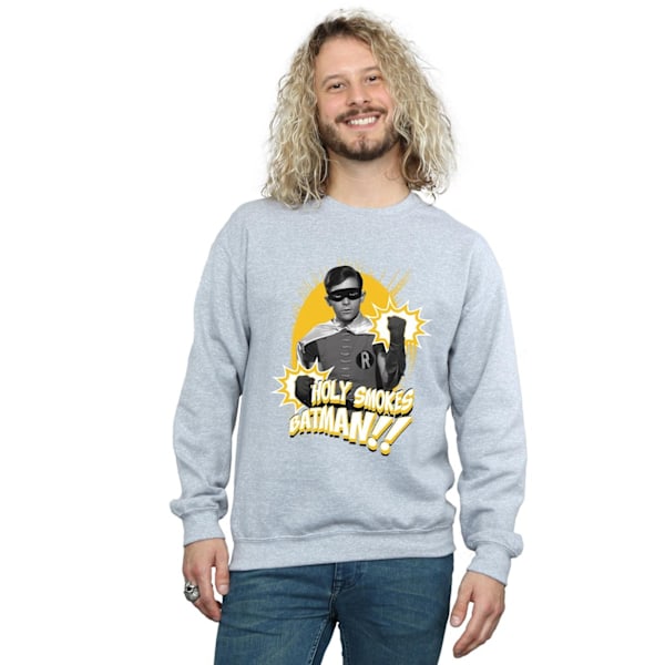 DC Comics Herr Batman TV-serie Robin Holy Smokes Sweatshirt M Sports Grey M