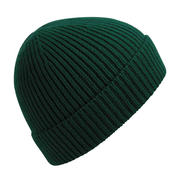 Beechfield Engineered Knit Ribbed Beanie One Size Bottle Green Bottle Green One Size