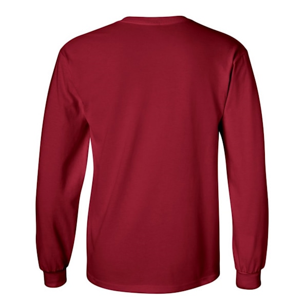 Gildan Herr Enfärgad Crew Neck Ultra Cotton Långärmad T-shirt M Cardinal M