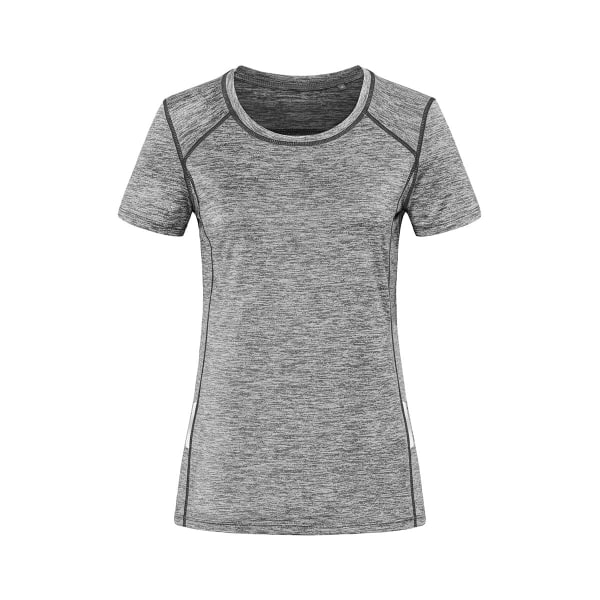 Stedman Dam/Kvinnors Reflekterande Återvunnen Sport T-shirt M Värme Heather M