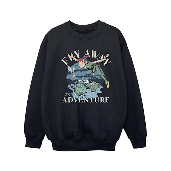 Disney Girls Peter Pan Fly Away To Adventure Sweatshirt 7-8 Yea Black 7-8 Years