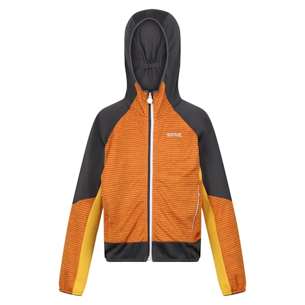 Regatta Barn/Barn Prenton II Huvförsedd Mjuk Skaljacka 5-6 Orange Pepper/Seal Grey 5-6 Years