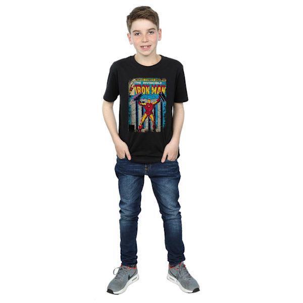 Marvel Boys Iron Man Cover T-Shirt 5-6 år Svart Black 5-6 Years