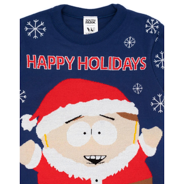 South Park Herr Stickad Jultröja L Blå/Röd Blue/Red L