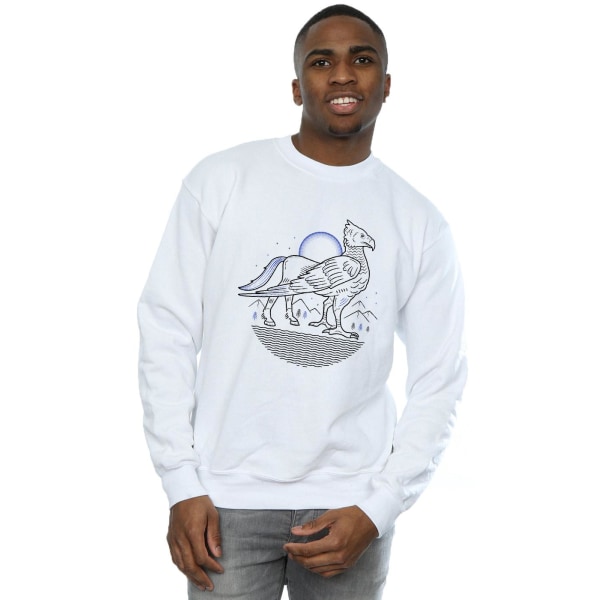 Harry Potter Herr Buckbeak Line Art Sweatshirt XL Vit White XL