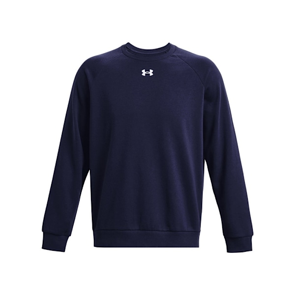 Under Armour Unisex Adult Rival Fleece Crew Neck Sweatshirt XXL Midnight Navy/White XXL