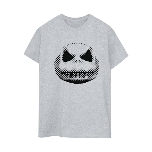 The Nightmare Before Christmas Dam- & Herrt-shirt med Pixel-Skalle i Boyfriend-modell Sports Grey S